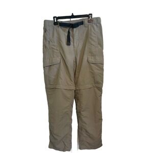 The North Face Convertible Men's Hiking Belted Pants Large/Short Zip Off Tan